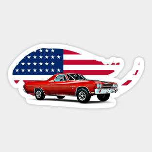 El Camino USA Print Sticker